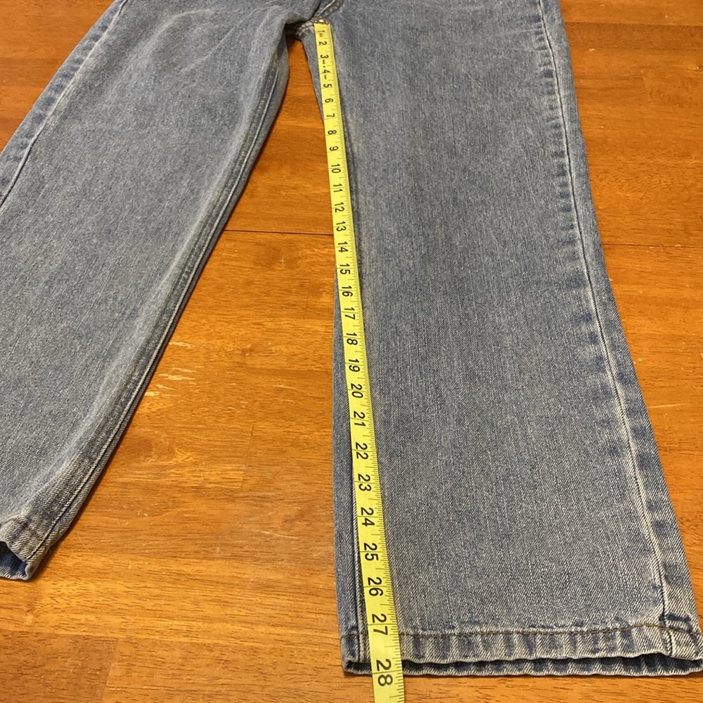 12th Tribe Womens Size S Dylan Light Wash Denim Asymmetrical Cross Over Jeans - Picture 14 of 16